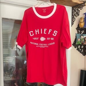 KC Chiefs Red T-Shirt with White Trim